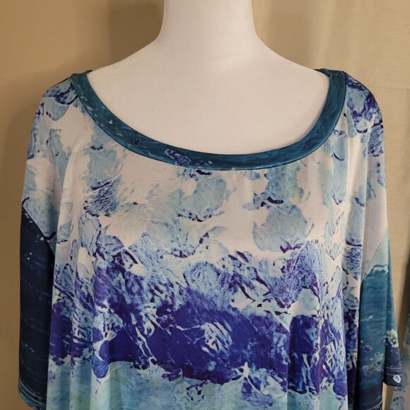 Women's 5XL Blue & White Pajama Set - Comfort & Style - Picture 9 of 16